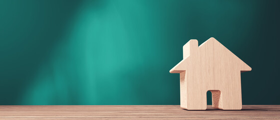 Miniature toy house - Real estate theme - 3D render