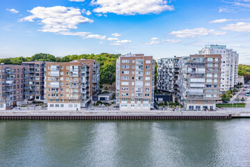 Fototapeta na wymiar View of Gothenburg harbor with residential buildings etc,Sweden,Scandinavia,Europe,