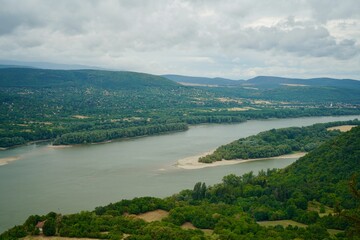Naklejka na ściany i meble Rhine River Visegrad Hungary 2022 July
