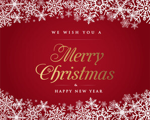 Merry Christmas and Happy New Year design template. Xmas luxury holiday design vector illustration