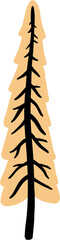 Fototapeta premium simplicity pine tree freehand drawing flat design.