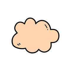 Vector icon illustration of doodle cloud