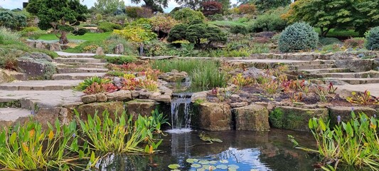 Fototapeta na wymiar Garden with pond