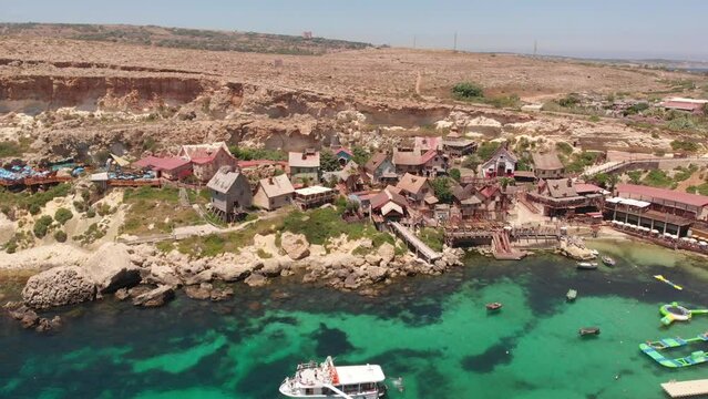 Aerial View Of Popeye Village, Malta