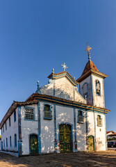 Fototapeta na wymiar Old baroque church in the historic city of Diamantina in Minas Gerais which during the empire was an important diamond production center in Brazil