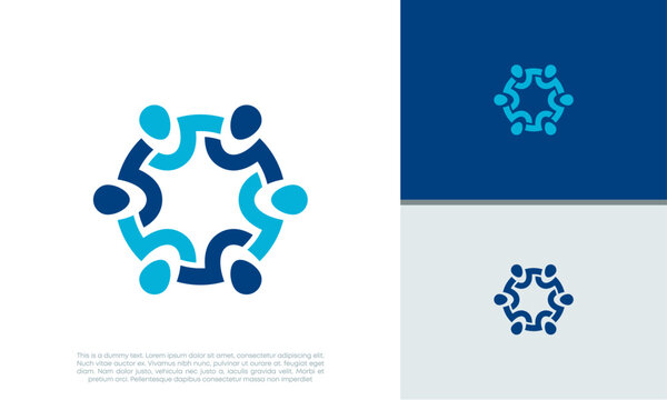 Human Resources Consulting Company, Global Community Logo. Social Networking logo designs.