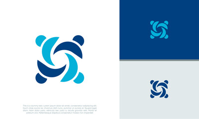 Human Resources Consulting Company, Global Community Logo. Social Networking logo designs.