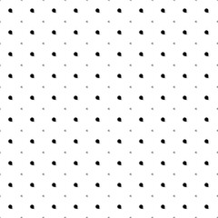 Square seamless background pattern from geometric shapes are different sizes and opacity. The pattern is evenly filled with small black tape measure symbols. Vector illustration on white background