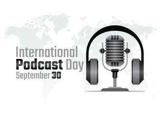 vector graphic of international podcast day good for international podcast day celebration. flat design. flyer design.flat illustration.