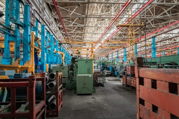 Production shop of a machine-building plant.