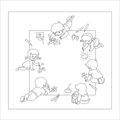 funny kids activities coloring page  