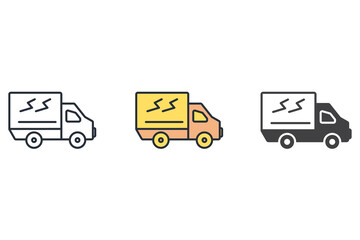 express delivery icons  symbol vector elements for infographic web