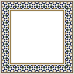 Vintage pattern stylish square frame geometry sqaure pixel cross