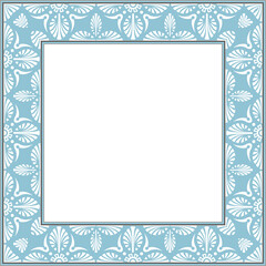 Vintage botanic garden retro pattern stylish square frame
