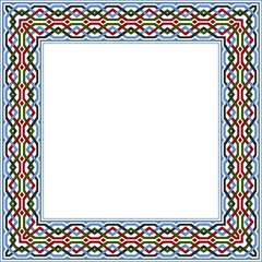 Vintage pattern stylish square frame polygon geometry cross line