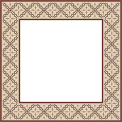 Vintage pattern stylish square frame curve cross frame line