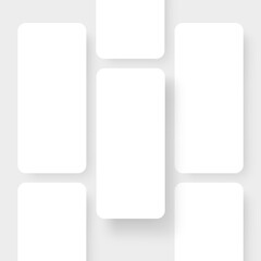 Blank Phone Mobile Web Pages for App Design. Vector Illustration