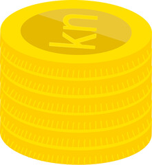 Croatia Flag hand drawn,Croatian kuna hand drawn