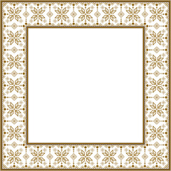 Vintage pattern stylish square frame golden geometry star cross