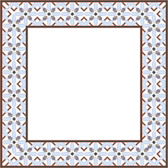 Vintage pattern stylish square frame polygon geometry cross