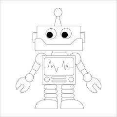 funny toy coloring page for kids 