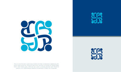 Human Resources Consulting Company, Global Community Logo. Social Networking logo designs.