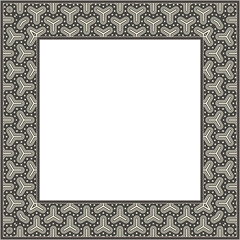 Vintage pattern stylish square frame triangle cross dot line