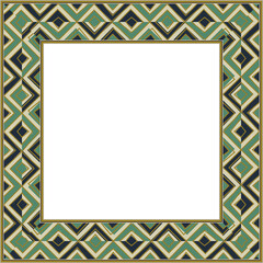 Vintage pattern stylish square frame geometry square triangle cross