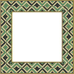 Obraz premium Vintage pattern stylish square frame geometry square triangle cross