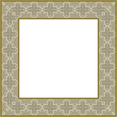 Vintage pattern stylish square frame polygon geometry cross line