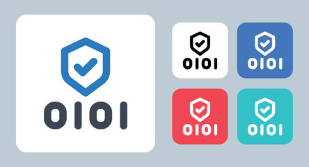 Data Security icon - vector illustration . data, security, Encryption, Compliance, Policy, Privacy, Gdpr, Protect, Protection, Secure, sign, symbol, flat, icons .