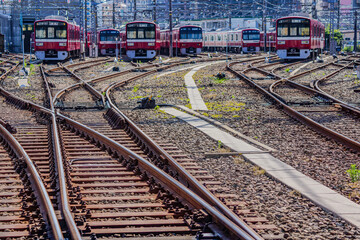 Fototapeta na wymiar 京浜急行鉄道の車両