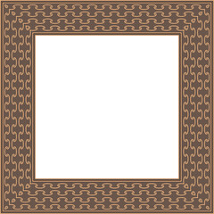 Vintage pattern stylish square frame spiral curve cross line