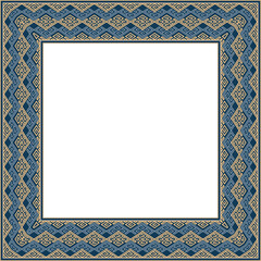 Vintage pattern stylish square frame spiral cross geometry line
