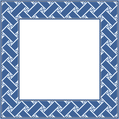 Vintage pattern stylish square frame spiral geometry cross tracery