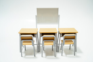 教室とホワイトボード