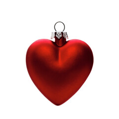 Red heart christmas decoration