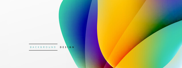 Abstract background. Fluid gradient color wave template for wallpaper, banner, background or landing