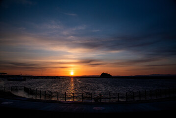 室蘭　夕焼け　Muroran