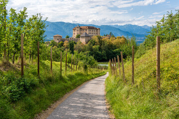 Picturesque view of Thun Castle, Val di Non, Province of Trento, Trentino Alto Adige, Italy.