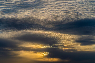 sunset in the clouds