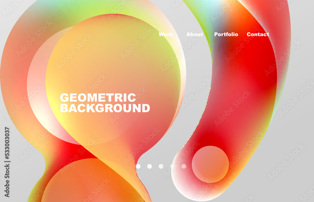 Fototapete abstract liquid background for your landing page design. web page for website or mobile app wallpape