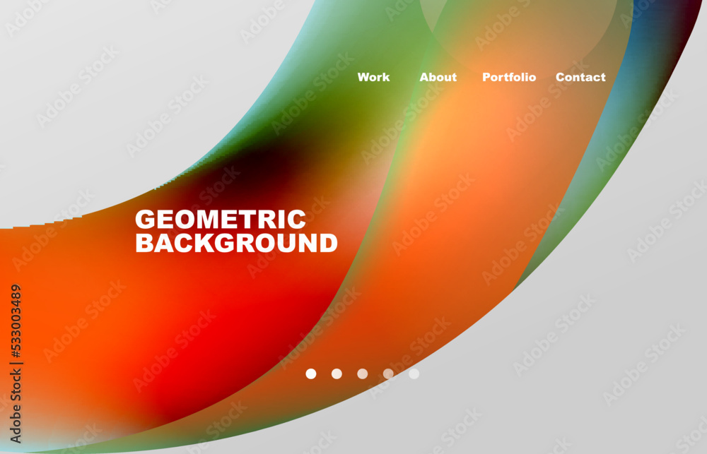 Fototapete abstract liquid background for your landing page design. web page for website or mobile app wallpape