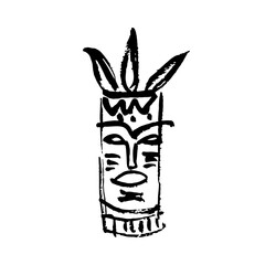 Ink illustration of totem.