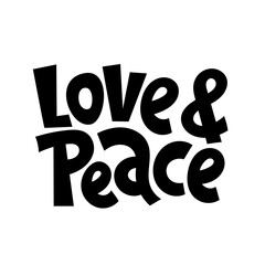 Peace vector lettering