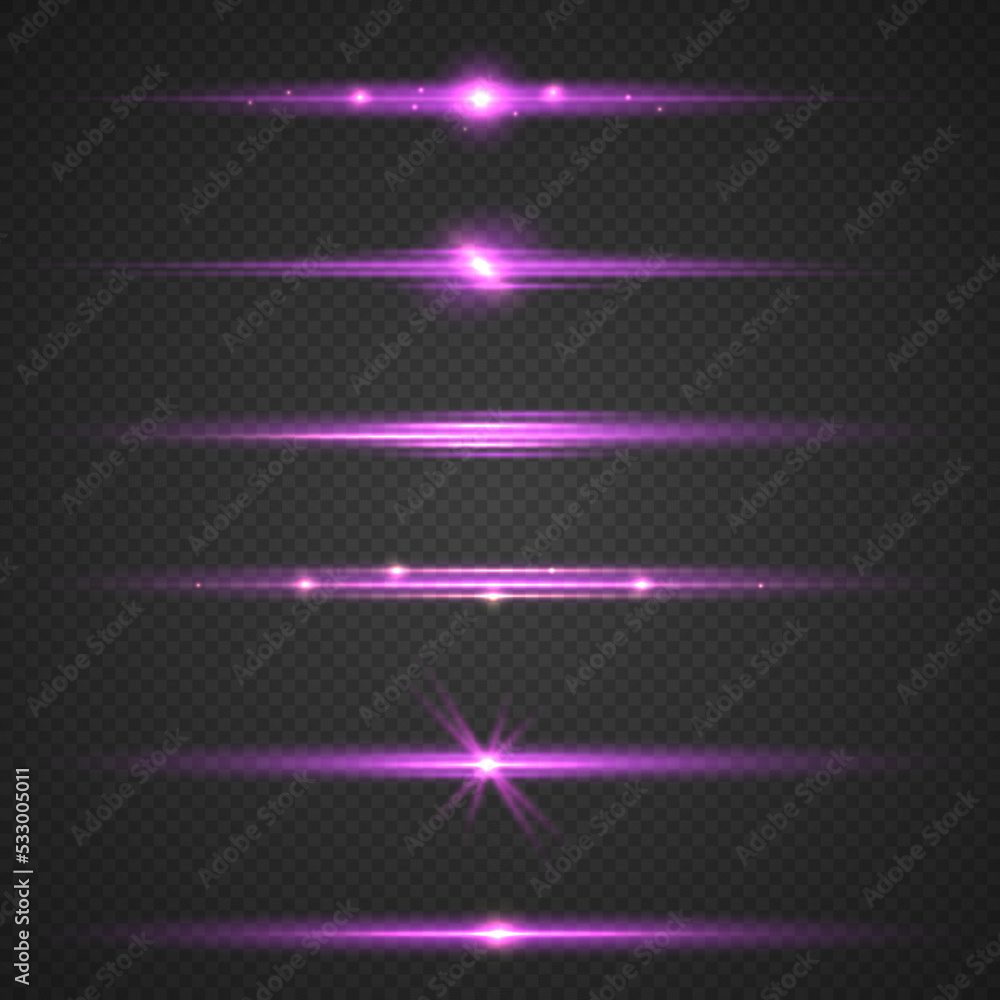 Poster purple neon lines speed motion, laser beams with lights. violet ray line with electric flash explosi