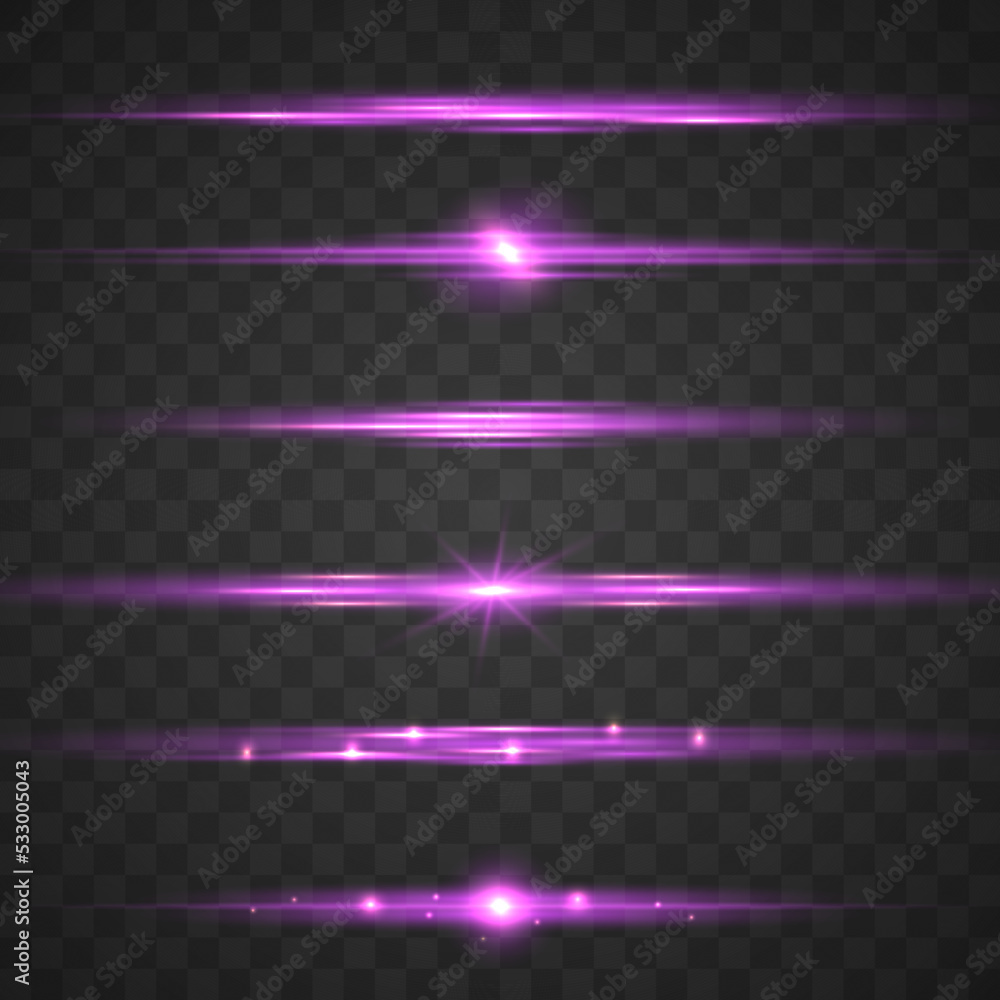 Poster purple neon lines speed motion, laser beams with lights. violet ray line with electric flash explosi