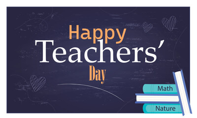 Happy Teachers Day Concept, Green Orange Flat Design World Teacher Day 2022,illustor, icon , banner, poster, background, work, web, text, study, 2022 Concept of Happy Teachers Day 2022