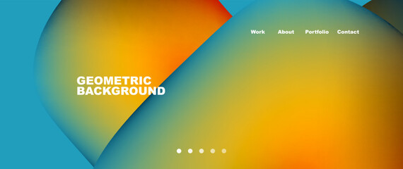 Liquid shapes with flowing gradient colors. Round elements and circles. Vector illustration for wallpaper, banner, background, leaflet, catalog, cover, flyer