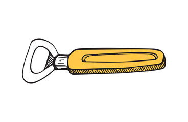 Illustration of a beer opener.